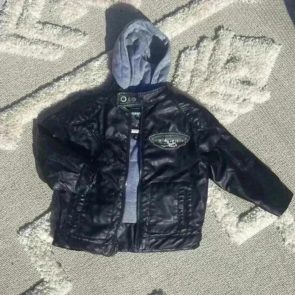 NWOT! Hawke & CO Outfitter Faux Leather Jacket 4T